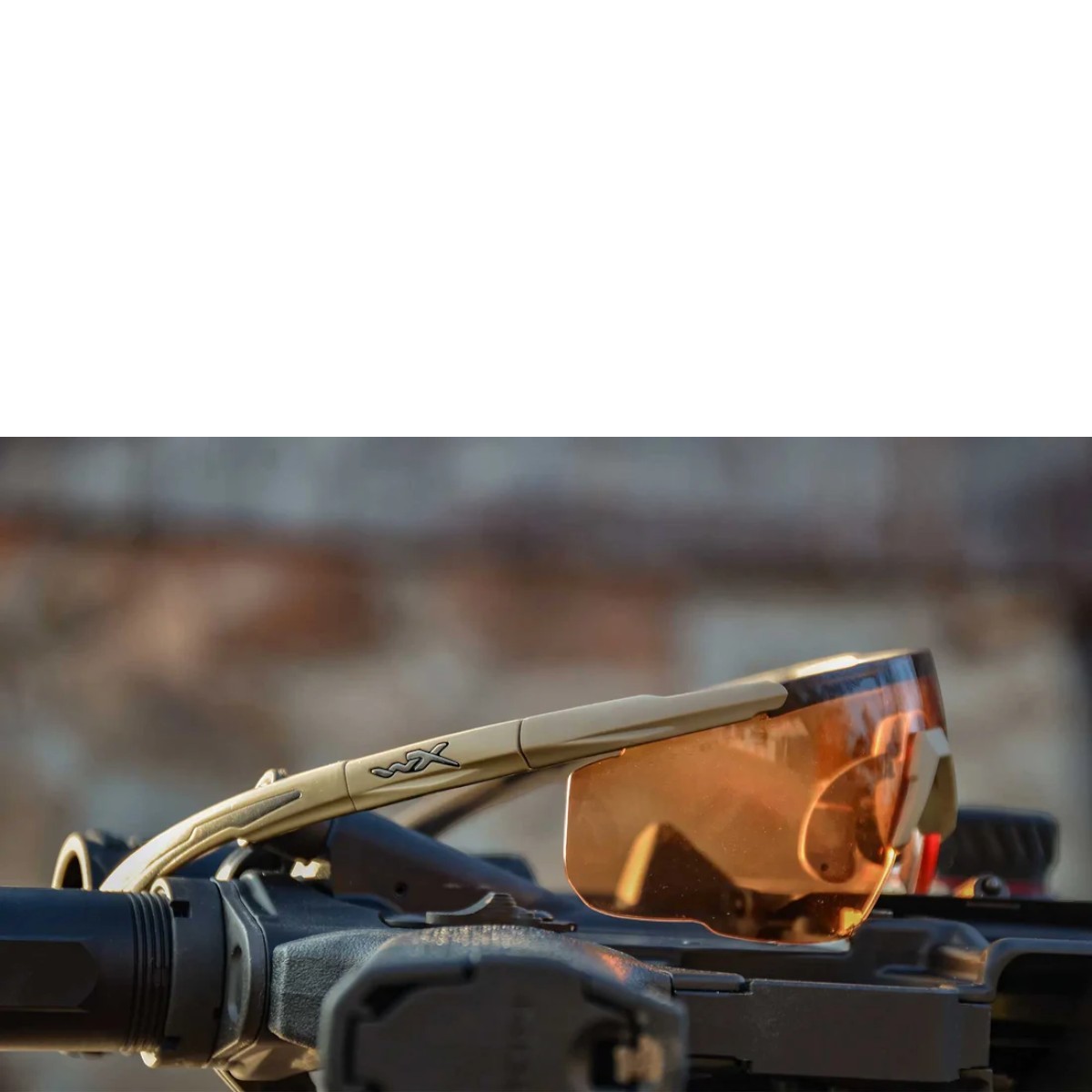 Wiley X Saber Advanced skyddsglasögon - Matt sandfärgad båge med Smoke, Clear och Light Rust