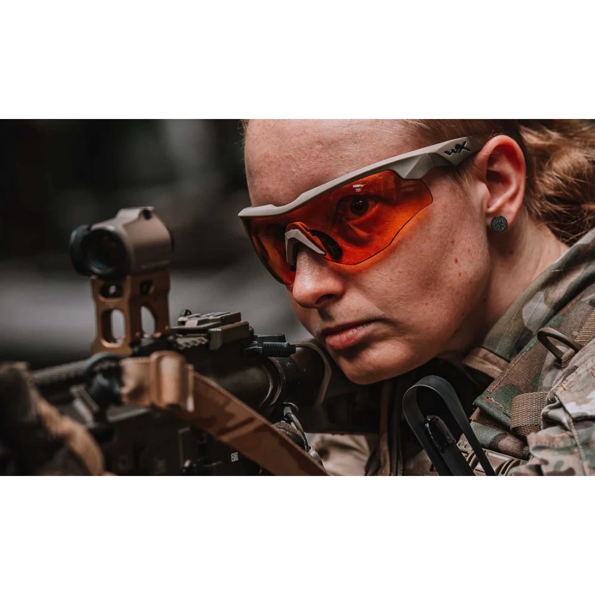 Wiley X Rogue Comm sport- och skytteglasögon - Matt sandfärgad båge med 3 linser