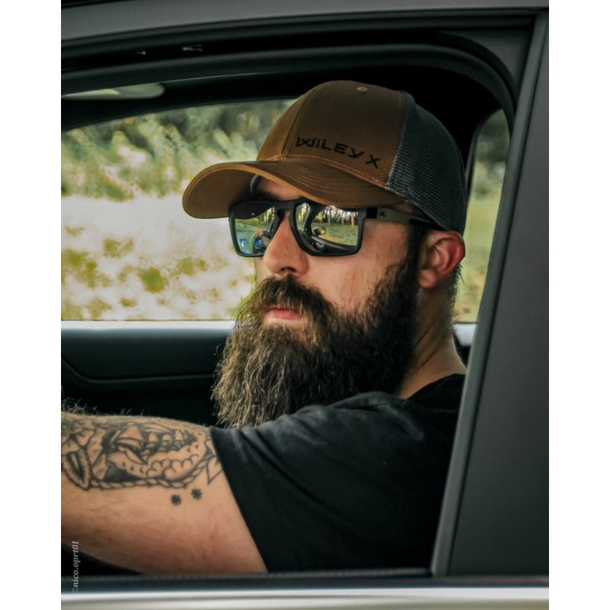 Wiley X trucker-keps - Sandfärgad/grå med Wiley X-logotyp