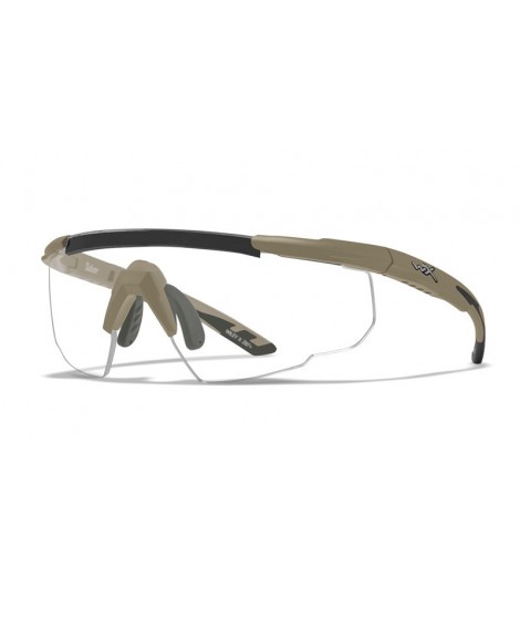 Wiley X Saber Advanced skyddsglasögon - Matt sandfärgad båge med Smoke, Clear och Light Rust