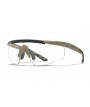 Wiley X Saber Advanced skyddsglasögon - Matt sandfärgad båge med Smoke, Clear och Light Rust