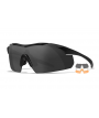 Wiley X Vapor 2.5 sport- och skytteglasögon - Mattsvart båge med 3 linser