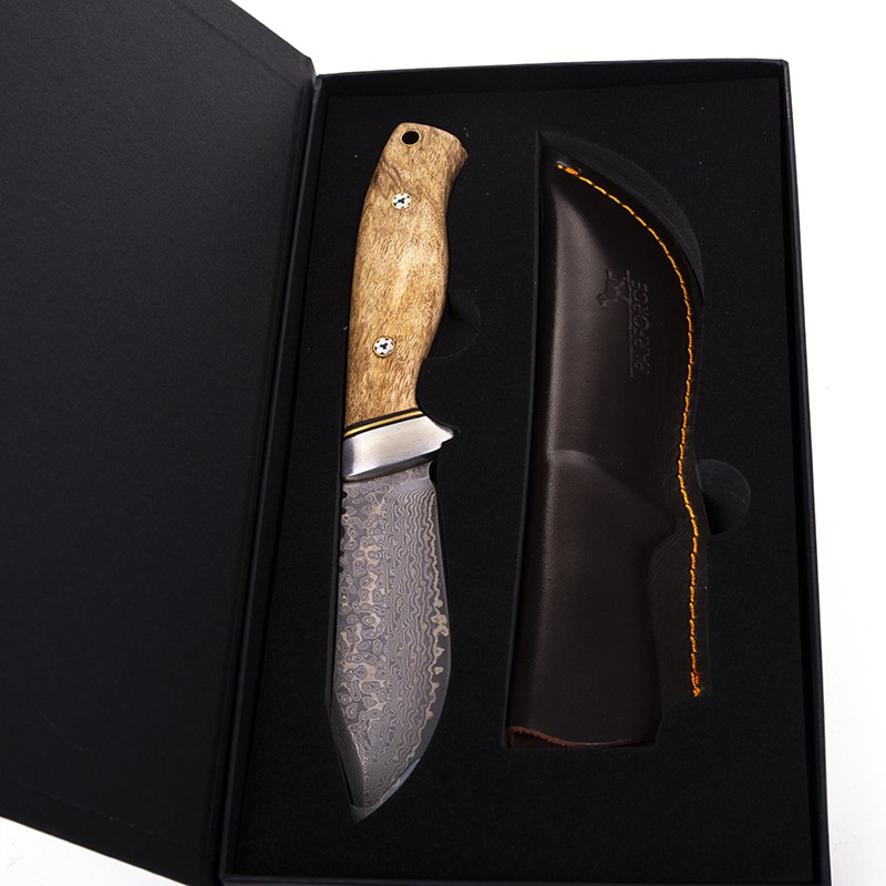 Parforce Ingrata - Outdoorkniv i Damaskus-stål