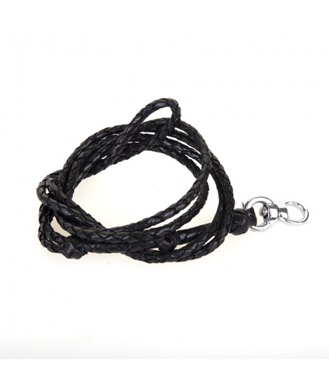 Flätad läderkabel för hundvisselpipa