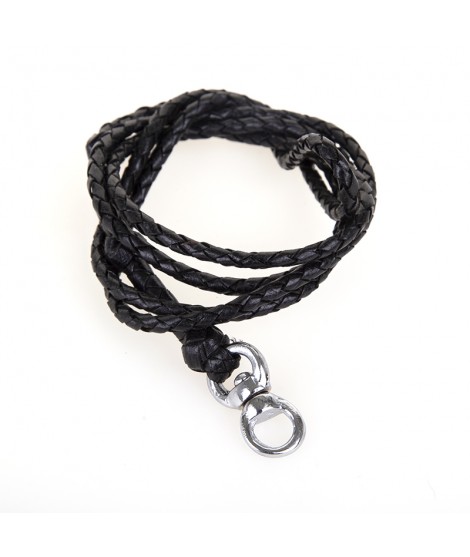 Flätad läderkabel för hundvisselpipa