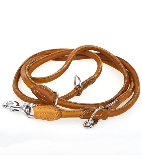 Føreline lux - Supermjukt läder - Brun - 10mm x 220cm