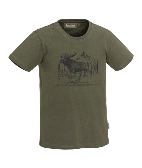 Pinewood t-shirt för barn med älgmotiv