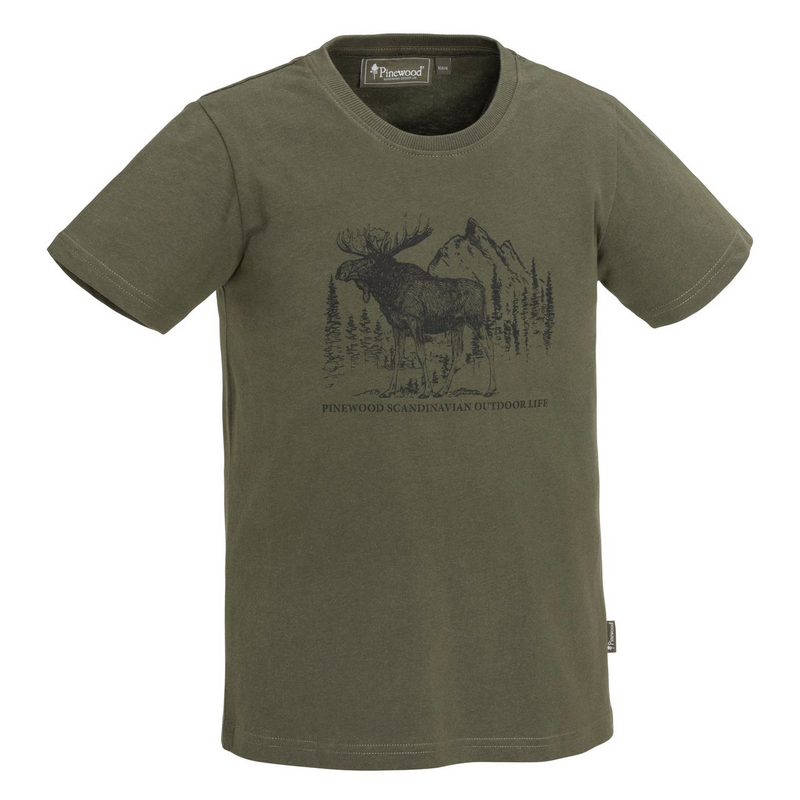 Pinewood t-shirt för barn med älgmotiv