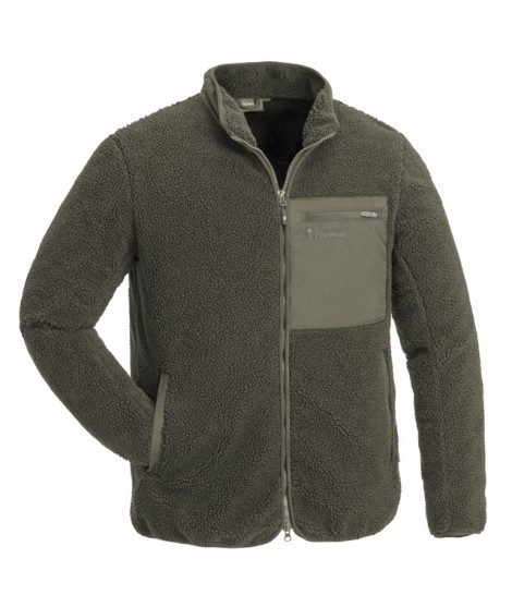 Pinewood - Pile Fleece Jacka - Mörkgrön