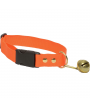 Hundhalsband orange med bjällra 36-56 cm